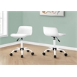 Pemberly Row Juvenile Metal Swivel Ergonomic Office Chair in White