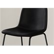 Pemberly Row Modern Faux Leather Office Chair in Black Metal Frame