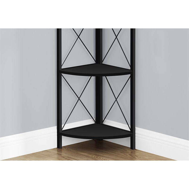 Pemberly Row Corner Bookshelf Etagere 4-Tier 60