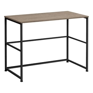Pemberly Row Computer Desk Home Office Laptop Storage Drawers 40&quotL Metal Brown
