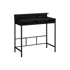 Pemberly Row Computer Desk Home Office Standing 48&quotL Metal Black