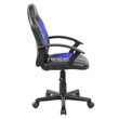 Pemberly Row Faux Leather Kids Gaming and Student Racer Chair in Blue/Black