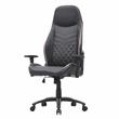 Pemberly Row Faux Leather Adjustable Gaming Chair in Black & Pink