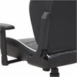Pemberly Row Faux Leather Adjustable Gaming Chair in Black & White