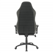 Pemberly Row Modern Chair Black Bonded Leather with White Accents