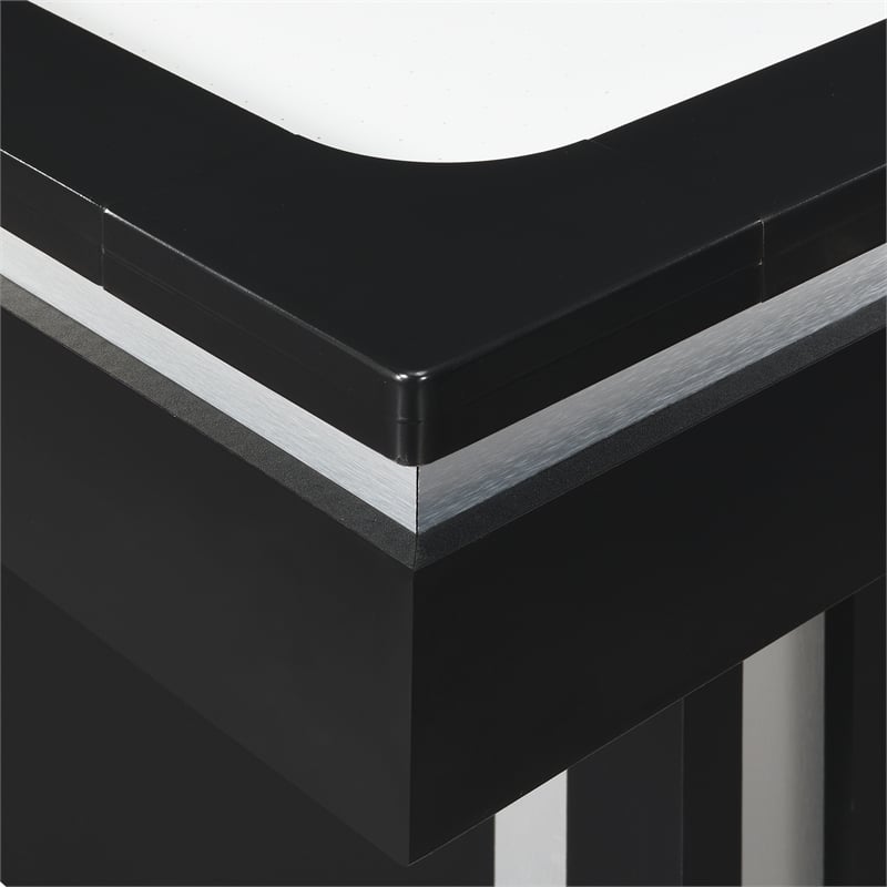Pemberly Row Contemporary Wood Air Hockey Table in Black Finish