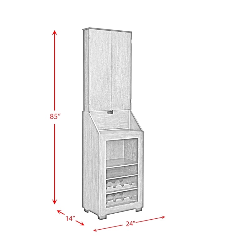 Pemberly Row Transitional Wood Dartboard Cabinet in Walnut Finish