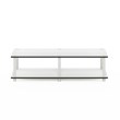 Pemberly Row Wood No Tools Wide TV Stand for TV up to 40