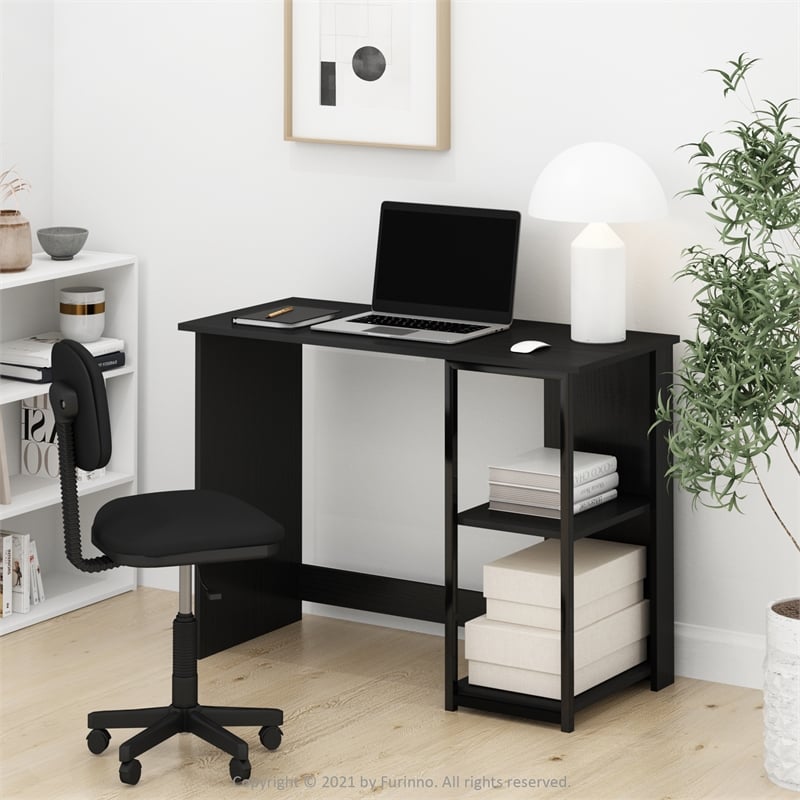 Pemberly Row Modern Living Computer Desk 40-inch in Americano/Black