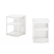 Pemberly Row Contemporary End Table in Solid White Finish (Set of 2)
