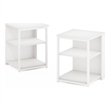 Pemberly Row Contemporary End Table in Solid White Finish (Set of 2)