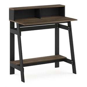 Pemberly Row Contemporary Wood A-frame Computer Desk in Columbia Walnut