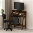 Pemberly Row Contemporary A-frame Computer Desk in Amber Pine