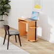 Pemberly Row Engineered Wood Computer Desk in Light Cherry/Black