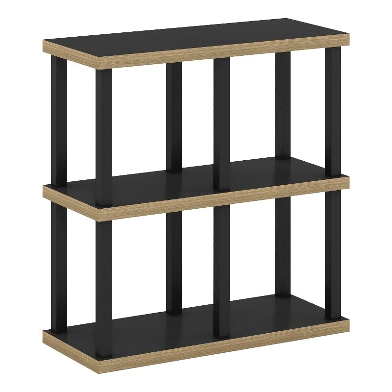 Pemberly Row Turn-N-Tube 4-Cube Decorative Display Shelf in Americano/Black
