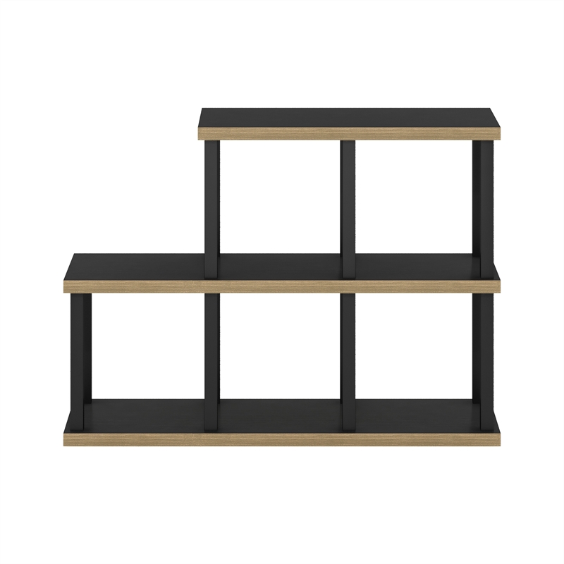 Pemberly Row Turn-N-Tube 5-Cube Decorative Display Shelf in Americano/Black