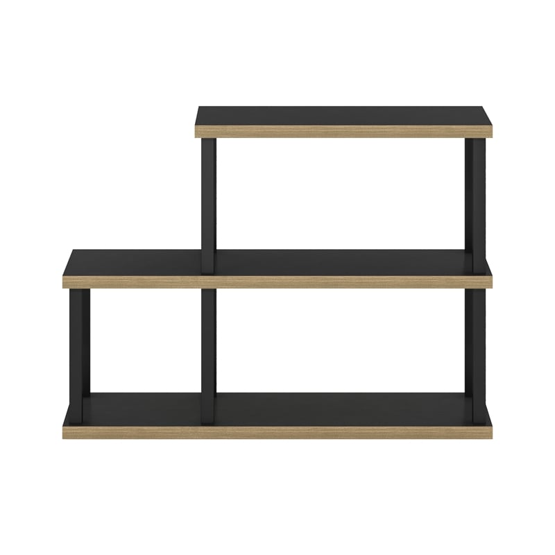 Pemberly Row Turn-N-Tube 3-Tier Ladder Decorative Display Americano/Black