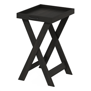 Pemberly Row Classic Tray Table with Removable Tray in Espresso