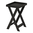Pemberly Row Classic Tray Table with Removable Tray in Espresso