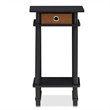 Pemberly Row Turn-N-Tube Wood Tall End Table with Bin in Espresso/Brown