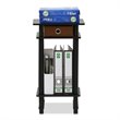 Pemberly Row Turn-N-Tube Wood Tall End Table with Bin in Espresso/Brown