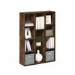 Pemberly Row 11-Cube Reversible Open Shelf Bookcase in Amber Pine