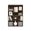 Pemberly Row 11-Cube Reversible Open Shelf Bookcase in Amber Pine