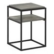 Pemberly Row Engineered Wood 2-Tier Stackable Shelf in French Oak Gray