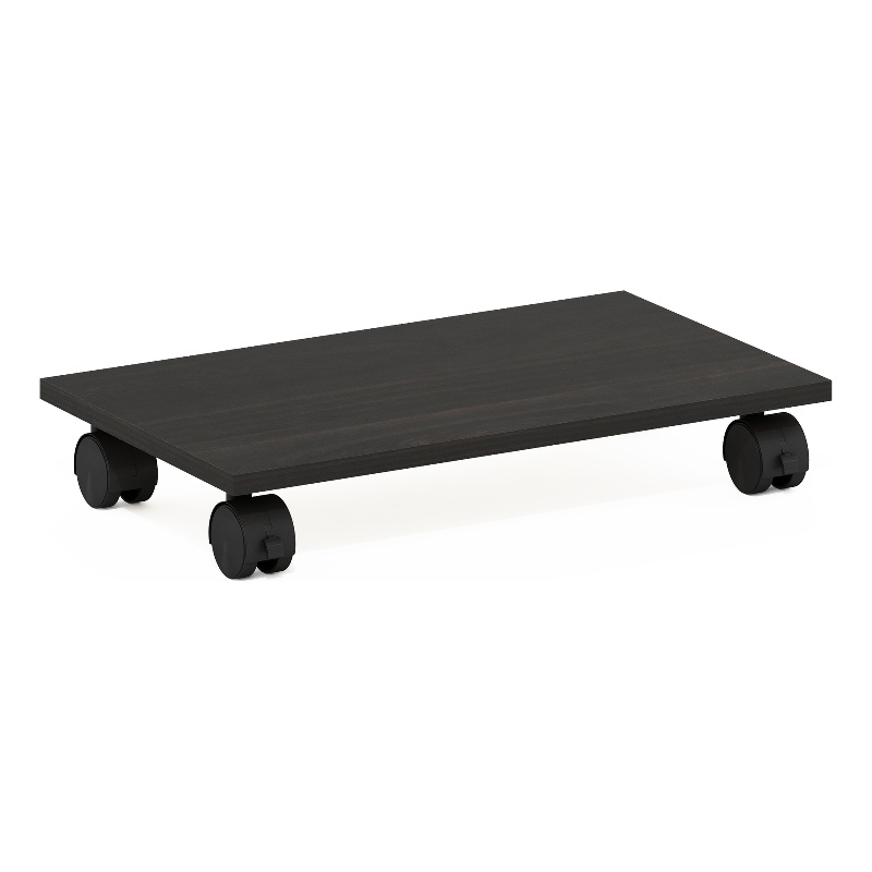Pemberly Row Office Under Desk CPU/Printer Holder with Wheels in Espresso