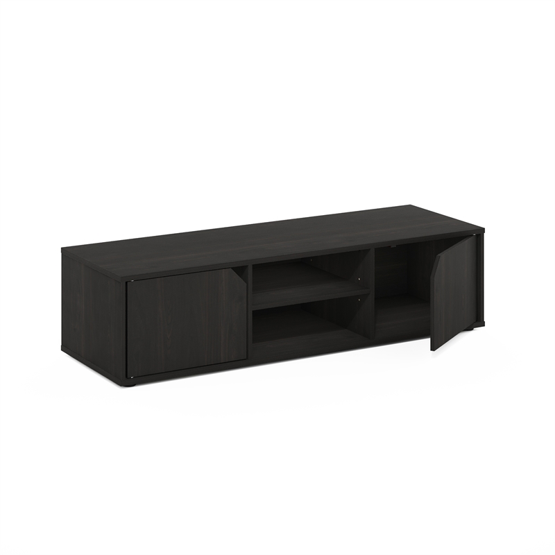 Pemberly Row Classic TV Stand for TV up to 55-inch in Espresso