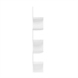 Pemberly Row 5-Tier Wall Mount Floating Radial Corner Shelf in White