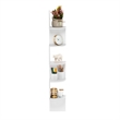 Pemberly Row 5-Tier Wall Mount Floating Radial Corner Shelf in White