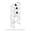 Pemberly Row Turn-N-Tube Toilet Space Saver with 3 Shelves in White