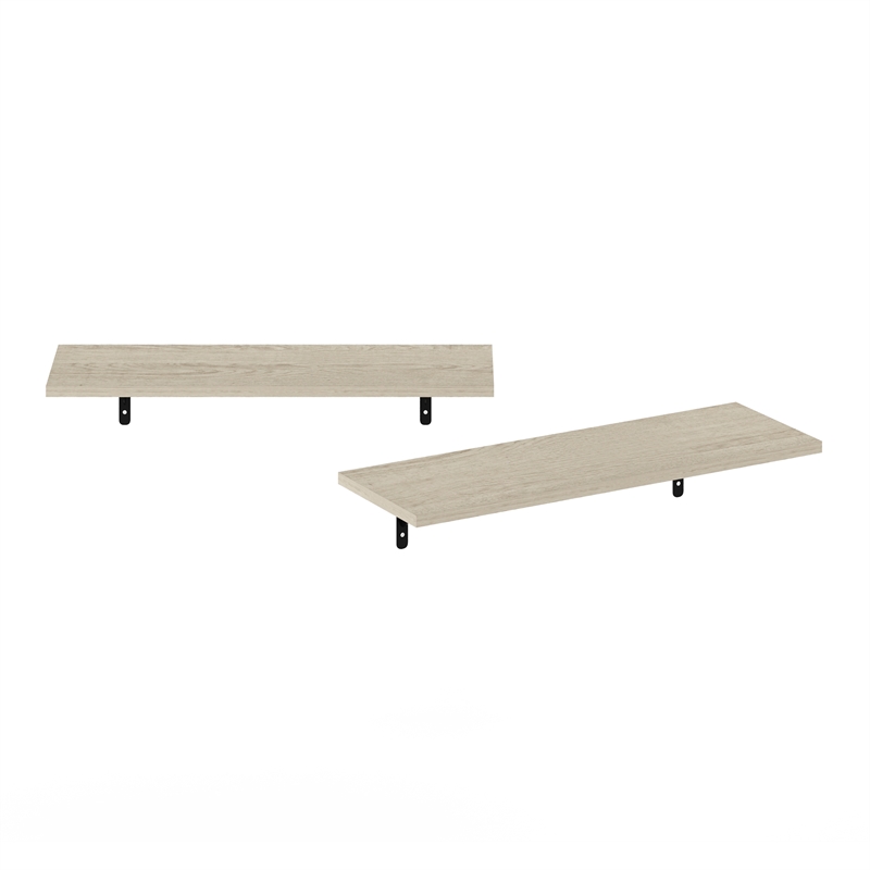 Pemberly Row 23-Inch Wall Mounted Floating Display Shelves in Set of 2