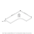 Pemberly Row Wall Mounted Corner L-Shape Floating Display Shelves in Set of 2