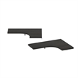 Pemberly Row Wall Mounted Corner L-Shape Floating Display Shelves in Set of 2