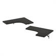 Pemberly Row Wall Mounted Corner L-Shape Floating Display Shelves in Set of 2