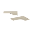 Pemberly Row Wall Mounted Corner L-Shape Floating Display Shelves in Set of 2