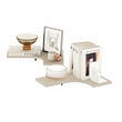Pemberly Row Wall Mounted Corner L-Shape Floating Display Shelves in Set of 2