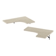 Pemberly Row Wall Mounted Corner L-Shape Floating Display Shelves in Set of 2