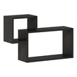 Pemberly Row Interweave Wall Mount Floating Decorative Shelf in Set of Espresso