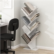 Pemberly Row Bookshelf 9-Tier Floor Standing Bookcase in White