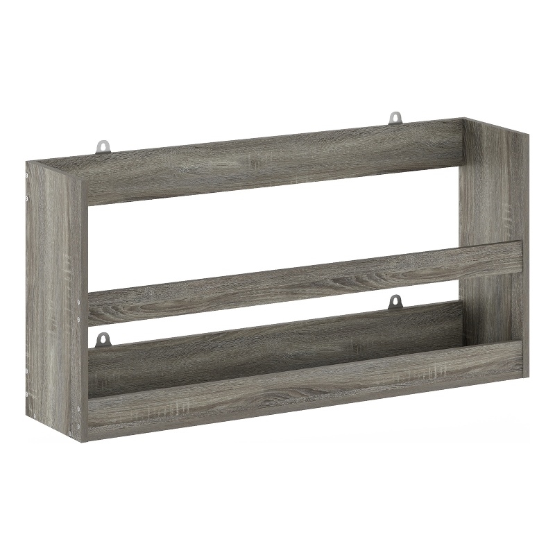 Pemberly Row Multipurpose Wall Mounting Storage Shelf in French Oak