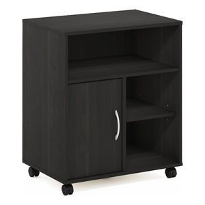 Pemberly Row Office Under Desk Printer Holder with Wheels in Espresso