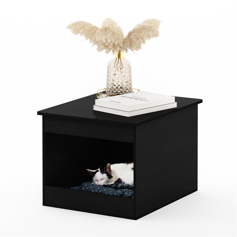 Pemberly Row Contemporary Top Opening Litter Box Enclosure in Americano