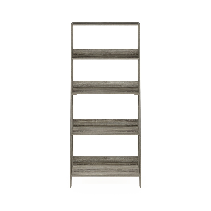 Pemberly Row Contemporary 5-Tier Bookcase Display Shelf in French Oak
