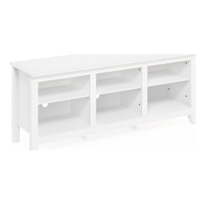 Pemberly Row TV Entertainment Center for TV up to 65-inch in Solid White