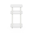 Pemberly Row 3-Tier Turn-N-Tube Curve End Table in Side Table in White