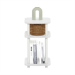 Pemberly Row 3-Tier Turn-N-Tube Curve End Table in Side Table in White