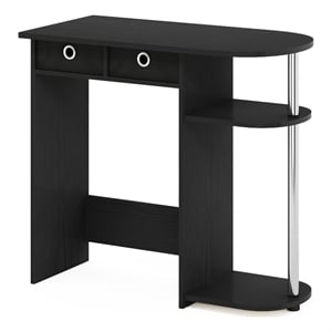 Pemberly Row Laptop/Notebook/Computer Desk/Table in Americano/Chrome
